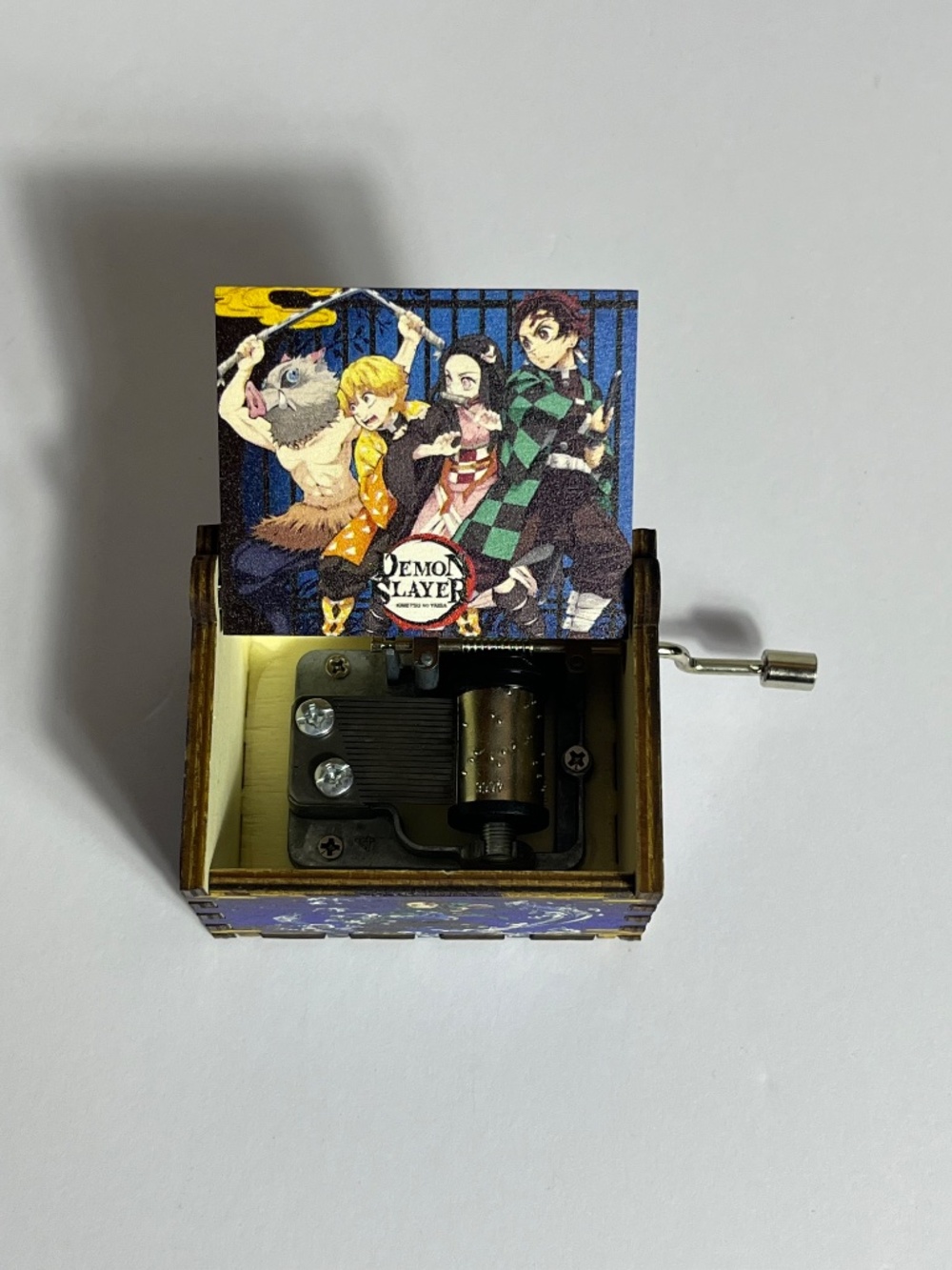 Demon Slayer Nezuko Hand Crank Music Box Tanjiro Zen Pink Blue Anime